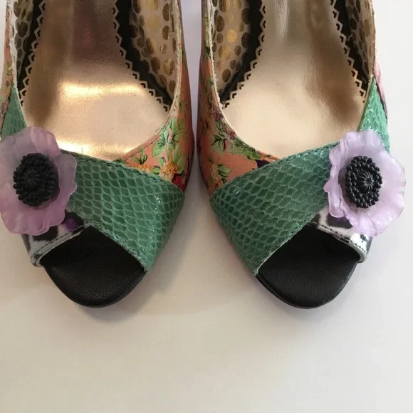 POETIC LICENSE LEATHER PEEP TOE SLING BACKS - Picture 6 of 13